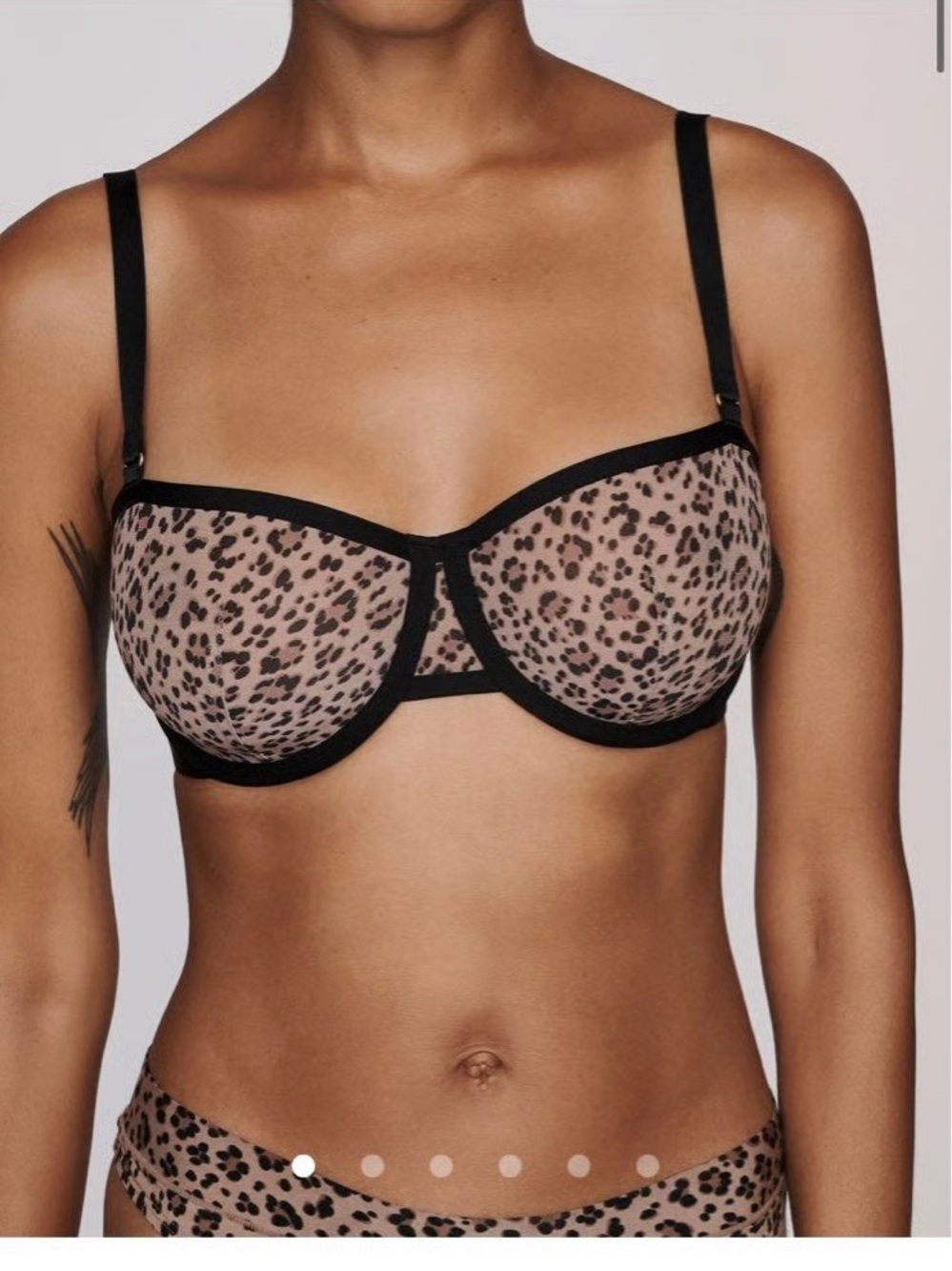 CUUP the Balconette Bra in Leopard Print Tan and Black
